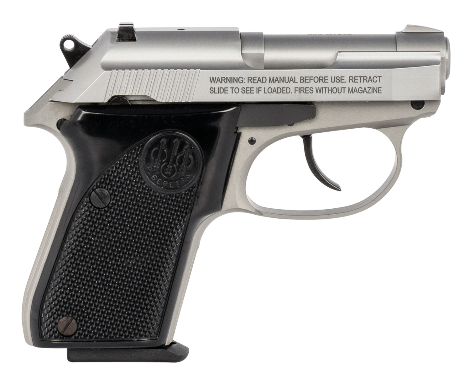 Beretta USA J320500CA Tomcat Micro-Compact Frame 32 ACP 7+1, 2.40" Blued Steel Tip-Up Barrel, Satin Stainless Steel Slide, Satin Aluminum Frame