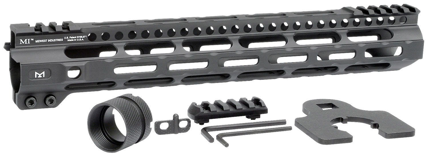 Midwest Industries MIULW12625 Ultralight AR-15 Black Hardcoat Anodized Aluminum/Polymer 12.625" Picatinny/M-LOK