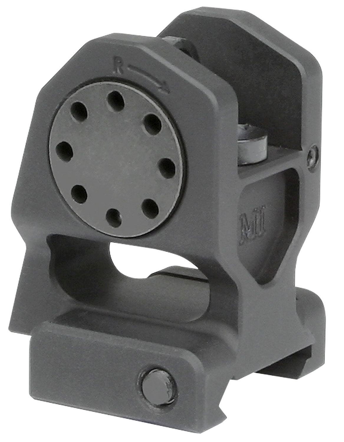Midwest Industries MICBUIS Combat Rifle Rear Fixed Sight Black Hardcoat Anodized for AR-15, M16, M4