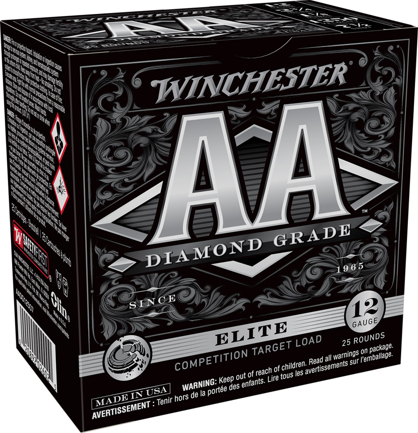Winchester Ammo AADG12507 AA Diamond Grade 12Gauge 2.75" 1 1/8oz 7Shot 25 Per Box/10 Case
