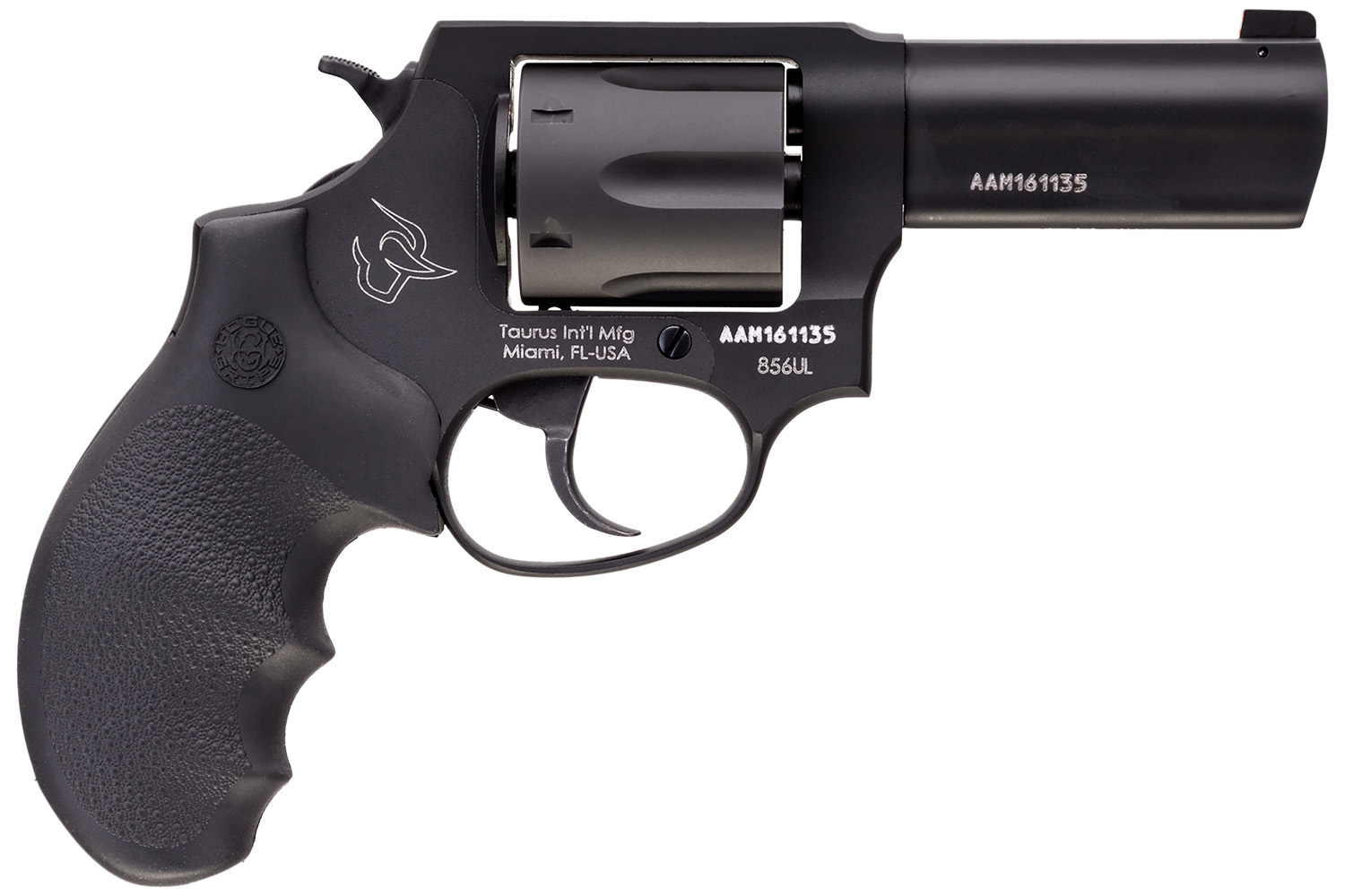 Taurus 2-85631ULNS 856 Ultra-Lite Defender 38 Special +P 6rd 3" Matte Black Cylinder & Barrel Anodized Black Aluminum Black Hogue Rubber Grip