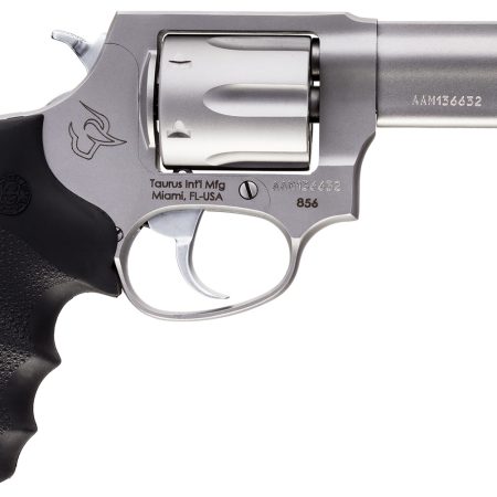 Taurus 2-85639NS 856 Defender Small 38 Special +P 6 Shot 3" Matte Stainless Steel Barrel, Cylinder & Frame, Hogue Finger Grooved Grip, Transfer Bar Safety, Exposed Hammer