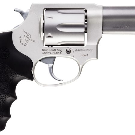 Taurus 2-85639ULNS Defender 856 Ultra-Lite Small 38 Special +P 6 Shot 3" Matte Stainless Steel Barrel, Cylinder & Frame, Hogue Finger Grooved Grip, Transfer Bar Safety, Exposed Hammer