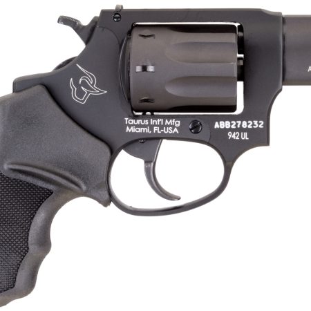 Taurus 2942021UL 942 Ultra-Lite 22 LR 8rd 2" Matte Black Finish Barrel, Matte Black Finish Cylinder, Black Anodized Finish Aluminum Frame & Finger Grooved Black Polymer Grip