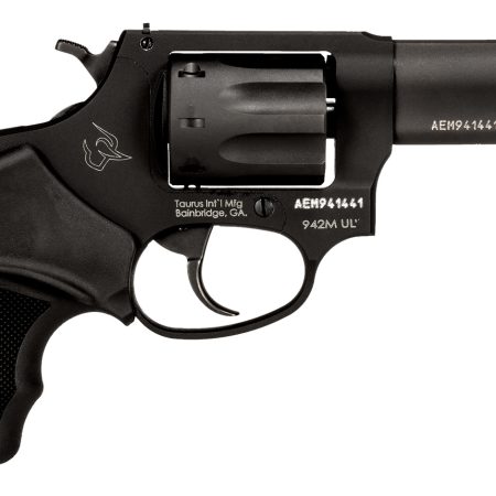 Taurus 2942M031UL 942 Ultra-Lite 22 WMR 8rd 3" Matte Black Finish Barrel, Matte Black Finish Cylinder, Black Anodized Finish Aluminum Frame & Finger Grooved Black Polymer Grip