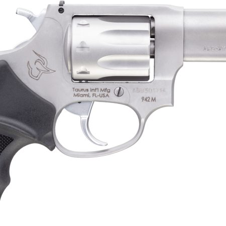Taurus 2942M039 942  22 WMR 8rd 3" Barrel, Overall Matte Finish Stainless Steel & Finger Grooved Black Polymer Grip