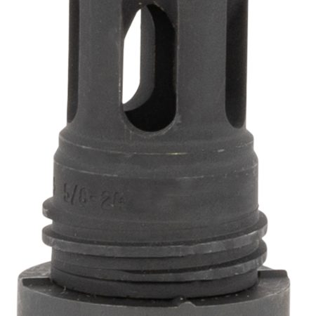 Yankee Hill 431524A Mini QD Flash Hider Black Phosphate Steel with 5/8"-24 tpi Threads & 2.13" OAL for 5.56x45mm NATO AR-Platform