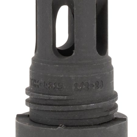 Yankee Hill 431528A Mini QD Flash Hider Black Phosphate Steel with 1/2"-28 tpi Threads & 2.13" OAL for 5.56x45mm NATO AR-Platform
