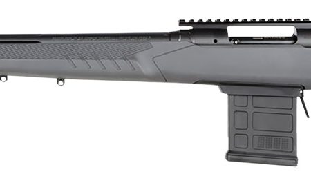 Savage Arms 57457 110 Tactical 6.5 Creedmoor 10+1 24", Matte Black Metal, Gray Fixed AccuStock with AccuFit, Left Hand