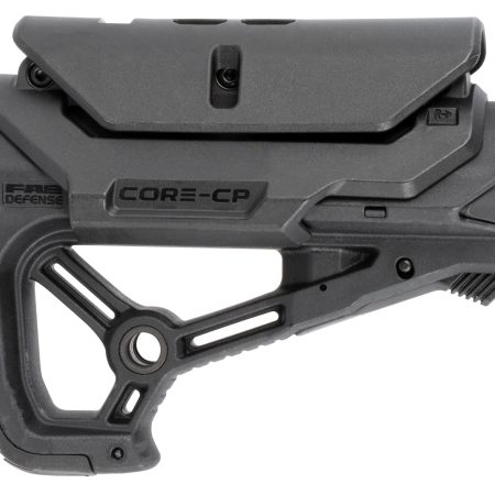 FAB Defense FXGLCORESCP GL-Core S CP CQB Optimized Combat Buttstock w/Adjustable Cheek-Rest for AR-15/ M4 Black Fiberglass Reinforced Polymer