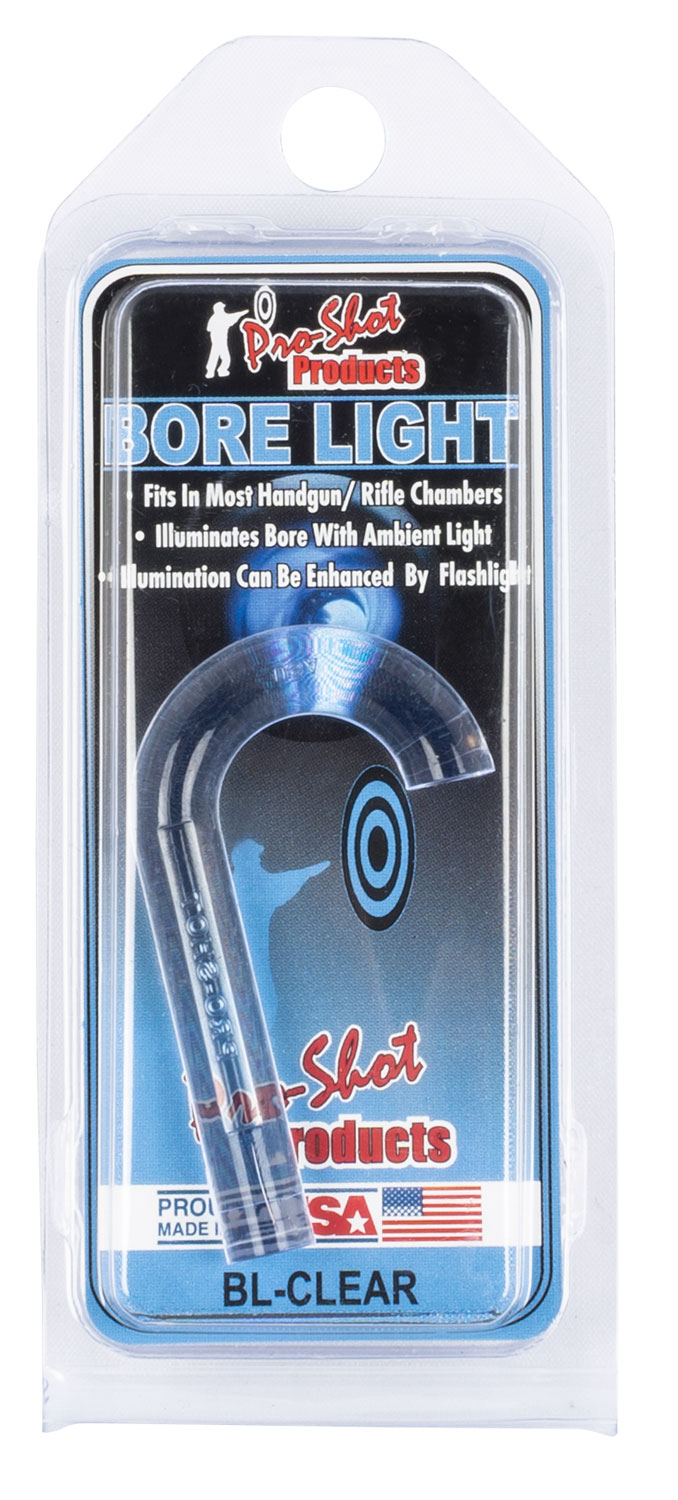 Pro-Shot BLCLEAR UV Bore Light .22 Cal & Up Handgun/Rifle Fiber Optic Illuminator Lightening Blue