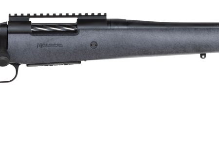 Mossberg 28101 Patriot Long Range Hunter 308 Win Caliber with 5+1 Capacity, 22" Barrel, Threaded/Fluted Matte Blued Metal Finish & Sniper Gray Fixed Monte Carlo Stock Right Hand (Full Size)