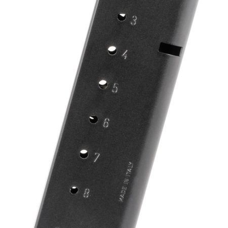 Mec-Gar MGCG4508MATCH 1911 Government 8rd 45 ACP, Blued w/Anti-Friction Coating Carbon Steel