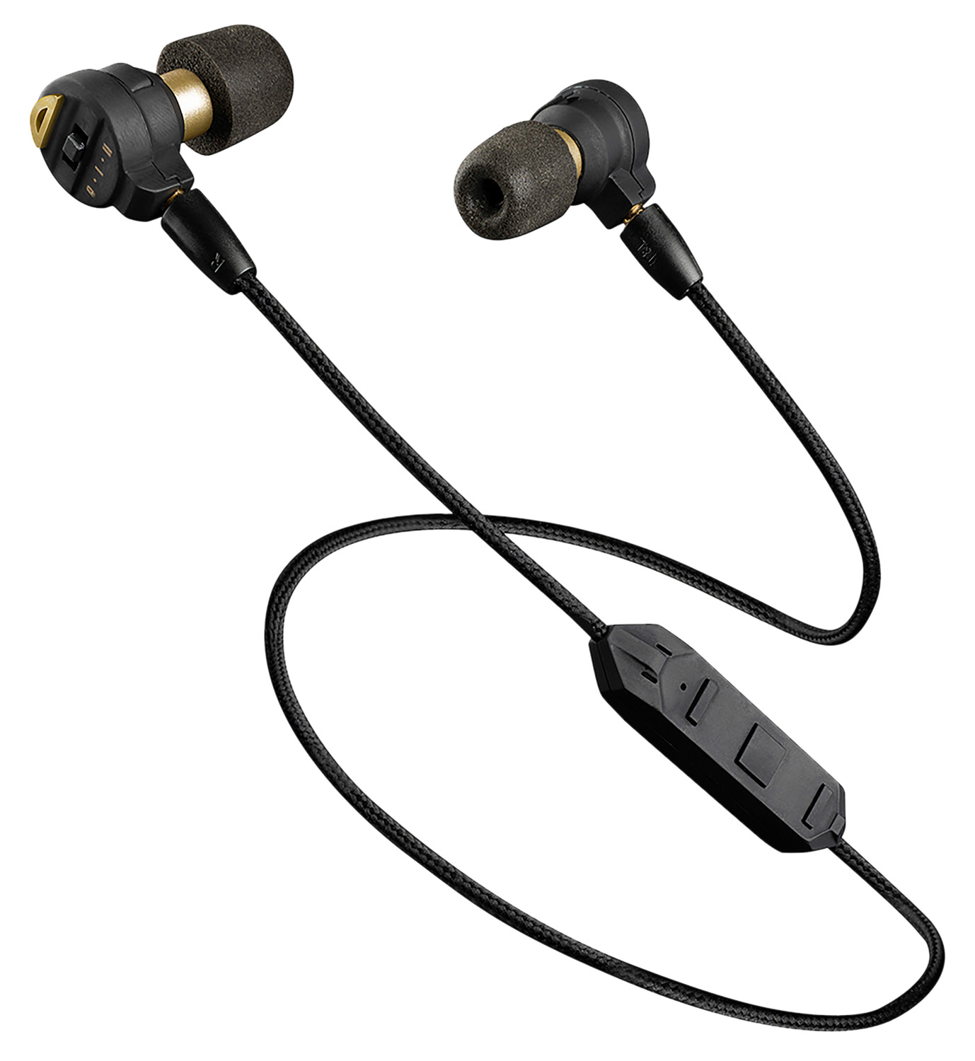 Pro Ears PEEBBLKE Stealth Elite 28 dB Behind The Head Black Adult 1 Pair Includes Attachable Bluetooth Lanyard