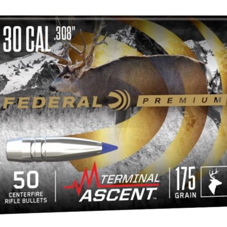 Federal PB308TA1 Premium Terminal Ascent Component 30Cal 175gr 50 Per Box/4 Case