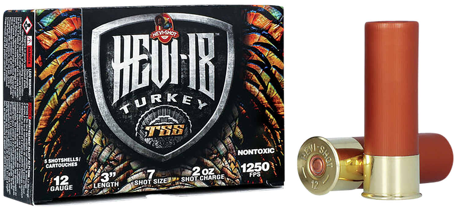 HEVI-Shot HS4007 HEVI-18 TSS Turkey 12Gauge 3" 2oz Tungsten 7Shot 5 Per Box/10 Case