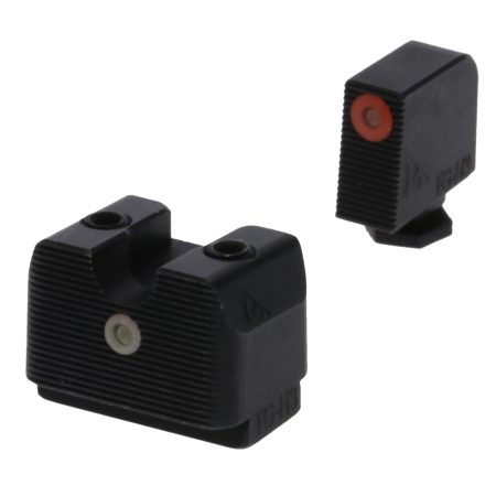 Rival Arms RA4A231G In-Line MOS Night Sights for G17/G19  Green Tritium Orange Outline Front Sight-Green Tritium White Outline Rear Sight