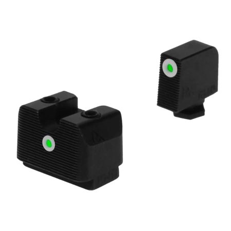 Rival Arms RA4B231G In-Line MOS Night Sights for G17/G19  Green Tritium White Outline Front Sight-Green Tritium White Outline Rear Sight