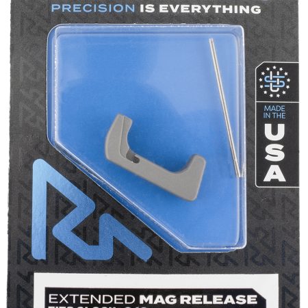 Rival Arms RA72G003D Magazine Release  Extended Silver Aluminum for Glock 43