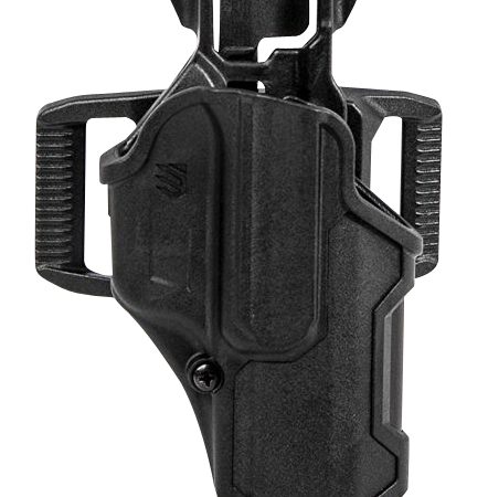 Blackhawk 410200BKL T-Series L2C Light Bearing OWB Black Polymer Belt Slide Compatible w/Glock 17/19/22/23/31/32/45/47 Left Hand
