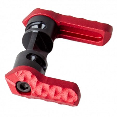 Seekins Precision 0011580012 Safety Selector 60/90 Degree Red Anodized Aluminum Ambidextrous