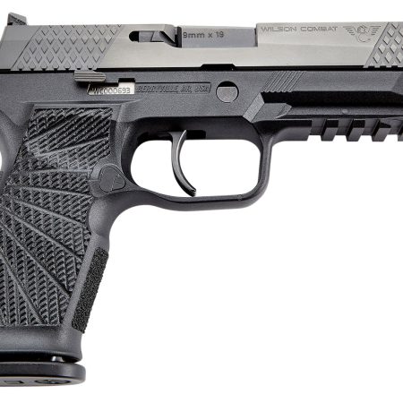 Wilson Combat SIGWCP320FPBATC P320  9mm Luger 17+1 4.70" Black Steel Barrel, Black DLC Serrated Stainless Steel Slide, Black Polymer Frame w/Picatinny Rail, Curved Trigger, Black Polymer Grip
