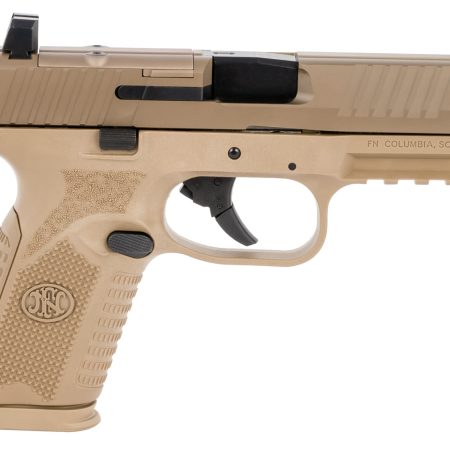 FN 66100741 509M MRD Mid-Size 9mm Luger 15+1 4" Black Recessed Crown Barrel, Flat Dark Earth PVD Optic Ready/Serrated Steel Slide, Flat Dark Earth Polymer Frame w/Picatinny Rail, Ambidextrous