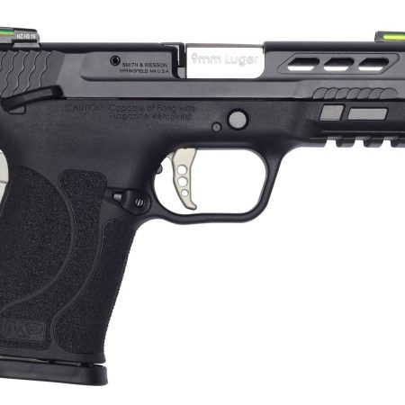 Smith & Wesson 13225 Performance Center M&P Shield EZ M2.0 9mm Luger 3.80" 8+1 Matte Black Black Armornite Stainless Steel Ported Slide Black Polymer Grip Sliver Colored Accents