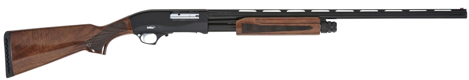 TriStar 23129 Cobra III Full Size 12 Gauge Pump 3" 5+1 28" Black Vent Rib Barrel, Black Steel Receiver, Fixed Walnut Stock, Beretta/Benelli Mobil Choke Tube, Right Hand