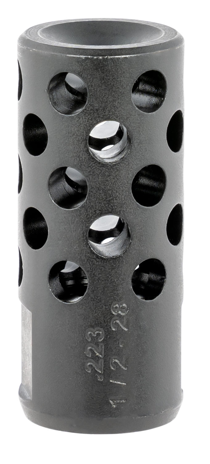 Ruger 90486 Radial Ported Muzzle Brake Black Oxide Steel 1/2"x28 Threads, 1.75" OAL .75" Diameter, 5.56 NATO
