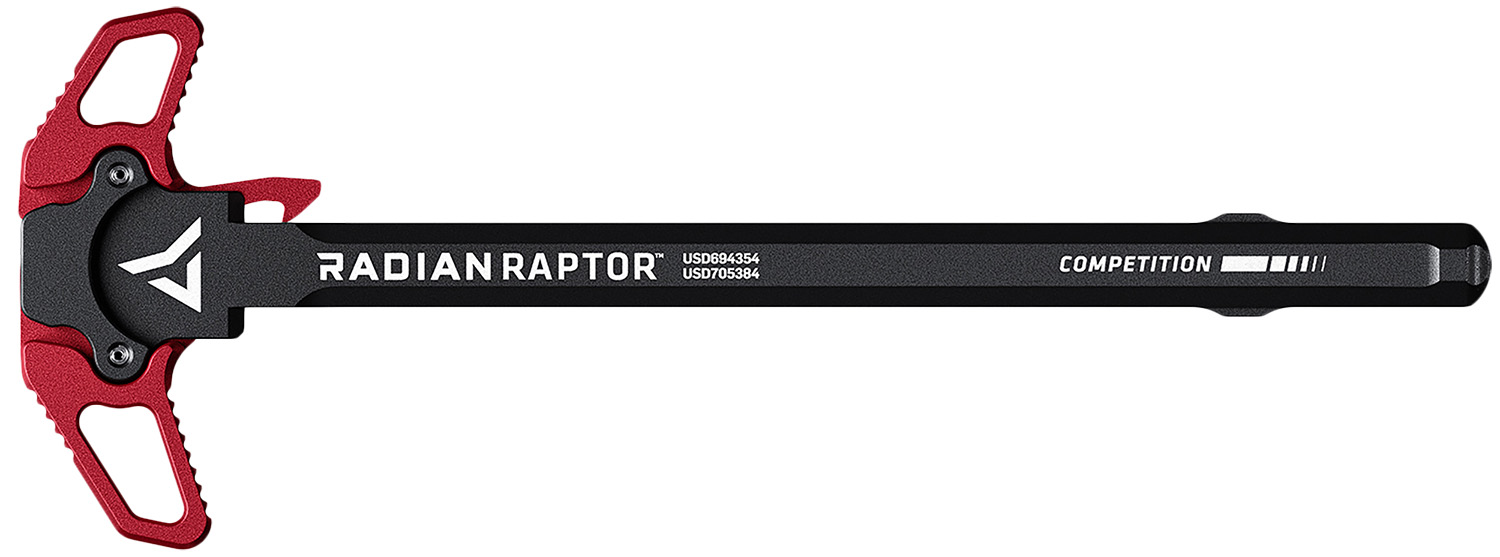 Radian Weapons R0232 Raptor Competition Ambi Charging Handle, Red, Fits Mil-Spec AR-15 Platform