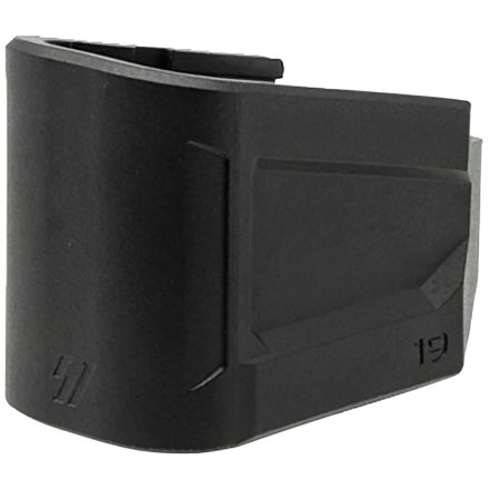 Strike Industries EMPG19 Enhanced Magazine Plate +5, 9mm Luger, Compatible w/Glock 19, Black Polymer