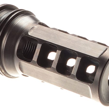 Huxwrx 1646 QD ELR Muzzle Brake Black with 5/8"-24 tpi Threads &  2.30" OAL for 338 Cal AR-Platform