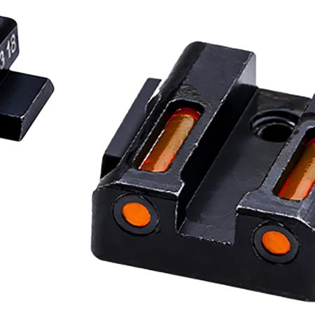HiViz MPN421 LiteWave H3 Sight Set for S&W M&P Green Tritium White Outline Front Sight-Orange Fiber Optic Rear Sight