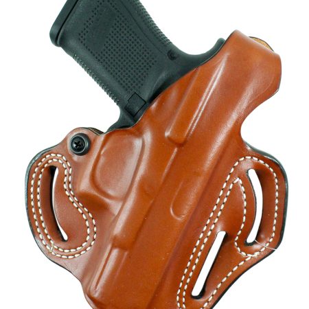 DeSantis Gunhide 001TA21Z0 Thumb Break Scabbard OWB Tan Leather Belt Slide Fits 1911 Fits 5" Barrel Right Hand