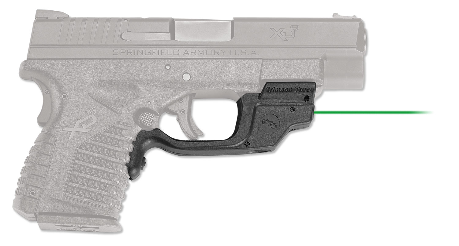 Crimson Trace 0147201 Laserguard Fits Springfield XD-S, Green Laser Black Polymer