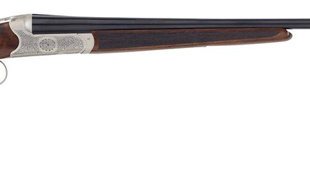 TriStar 38141 Bristol SxS Full Size 410 Gauge Break Open 3" 2rd 28" Blued Side By Side Barrel, Nickel Engraved w/24K Gold Inlay Steel Receiver, Fixed Oiled Turkish Walnut Stock, Right Hand