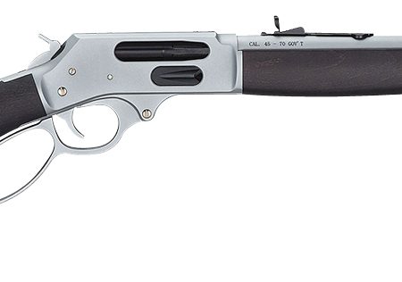 Henry H010GAW Side Gate All Weather Full Size 45-70 Gov 4+1 18.43" Hard Chrome Plated Steel Barrel, Satin Hard Chrome Steel Receiver, Stained Hardwood Stock Right Hand