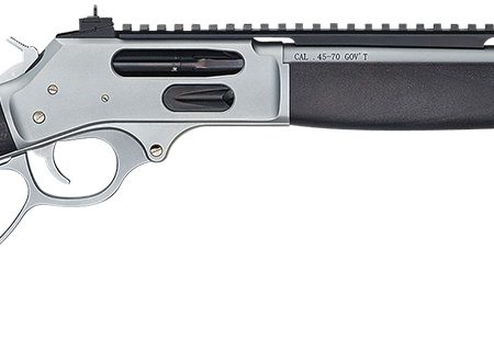 Henry H010GAWP Side Gate All Weather Full Size 45-70 Gov 4+1 18.43" Hard Chrome Plated Steel Barrel, Satin Hard Chrome Steel Receiver, Stained Hardwood Stock Right Hand