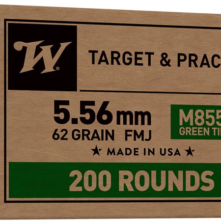 Winchester Ammo WM855200 USA M855 Green Tip 5.56x45mmNATO 62gr Full Metal Jacket 200 Per Box/4 Case