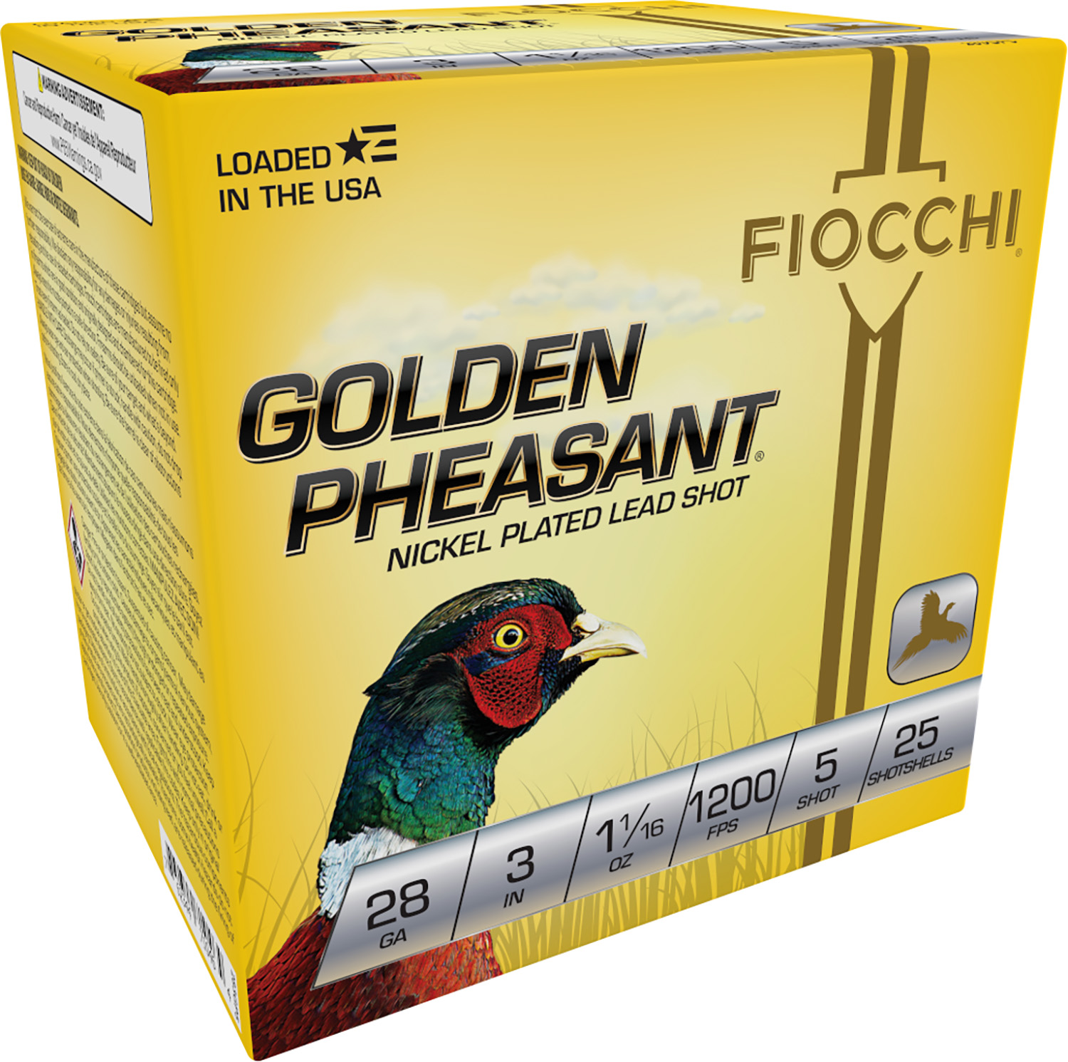 Fiocchi 283GP5 Golden Pheasant Extrema 28Gauge 3" 1 1/16oz 5Shot 25 Per Box/10 Case