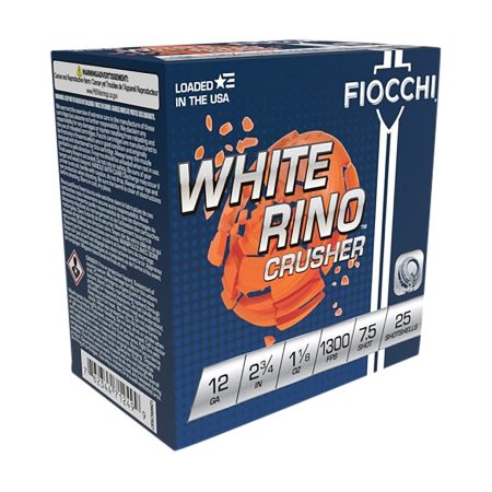 Fiocchi 12WRCRS7 Exacta Target White Rino Crusher 12Gauge 2.75" 1 1/8oz 7.5Shot 25 Per Box/10 Case