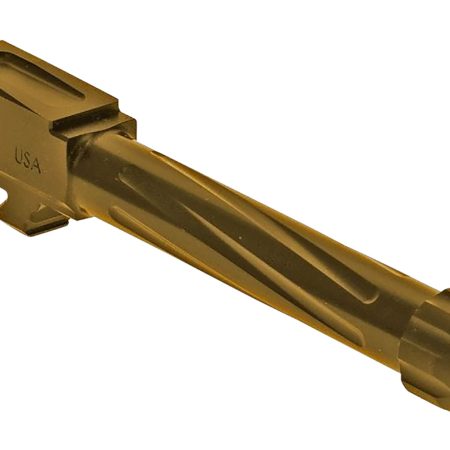 Rival Arms RA20G802E Precision V1 Match Grade 9mm Luger Compatible w/Glock 48, 4.17" Fluted Threaded Gold PVD Stainless Steel