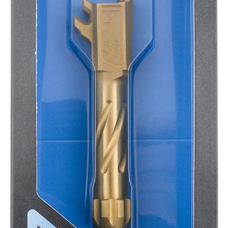 Rival Arms RA20P002E Precision Match Grade 9mm Luger 3.10" Fluted Threaded Gold PVD Steel, Fits Sig P365