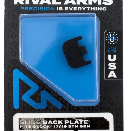 Rival Arms RA43G004A Slide Back Cover Plate  Double Stack Black Anodized Aluminum for Glock 17/19 Gen5