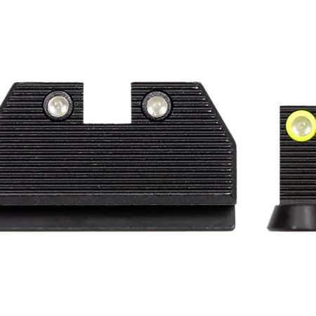 Night Fision CZU077286355YGZG Optics Ready Stealth Series For CZ-USA  Green Tritium Yellow Outline Front Sight-Green Tritium Black Outline  Rear Sight