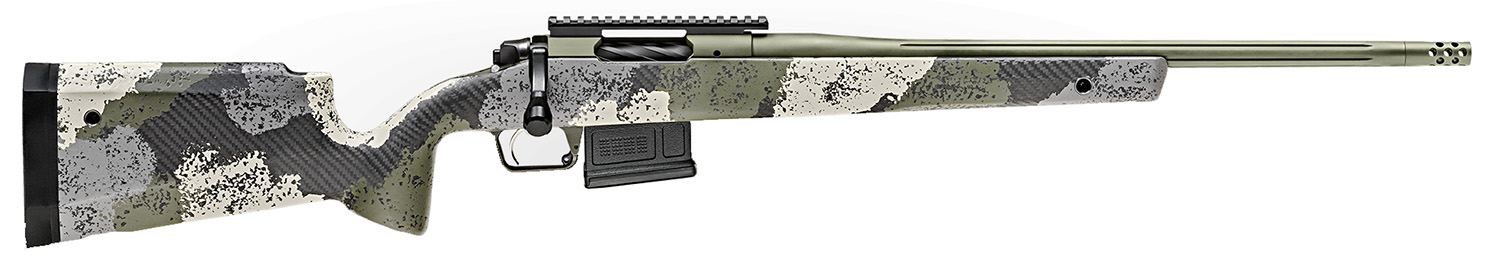 Springfield Armory BAW9206CMG Model 2020 WayPoint 6mm Creedmoor 5+1 Cap 20" Mil-Spec Green Cerakote Rec/Barrel Evergreen Camo Carbon Fiber Hybrid Profile with M-LOK Stock Right Hand (Full Size)