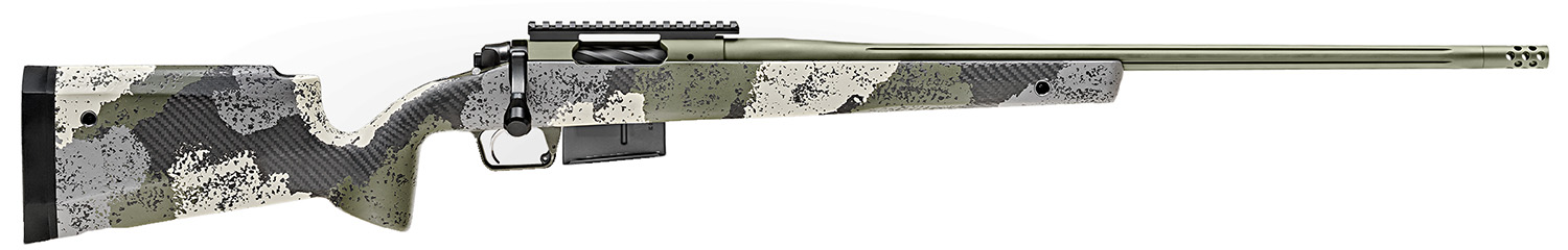 Springfield Armory BAW92465PRCG Model 2020 WayPoint 6.5 PRC 3+1 Cap 24" Mil-Spec Green Cerakote Rec/Barrel Evergreen Camo Carbon Fiber Hybrid Profile with M-LOK Stock Right Hand (Full Size)