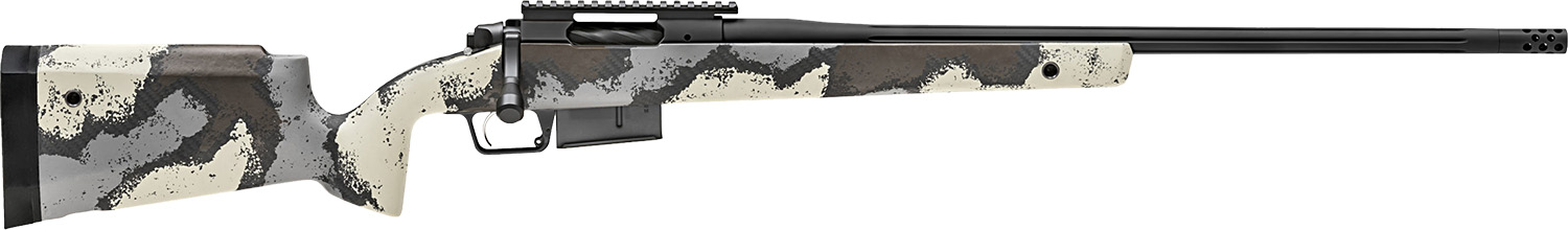 Springfield Armory BAW92465PRCD Model 2020 Waypoint 6.5 PRC 3+1 24" Graphite Black Cerakote Fluted Barrel & Picatinny Rail Stainless Steel Receiver, Ridgeline Camo Fixed Carbon Fiber Stock