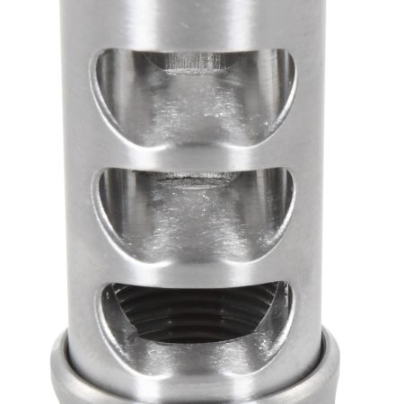 American Precision Arms G2M1230S Gen 2 Micro Bastard Self Timing Brake Stainless Steel with 1/2"-28 tpi Threads, 1.86" OAL & .750" Diameter for 30 Cal AR-Platform & Hunting Rifles